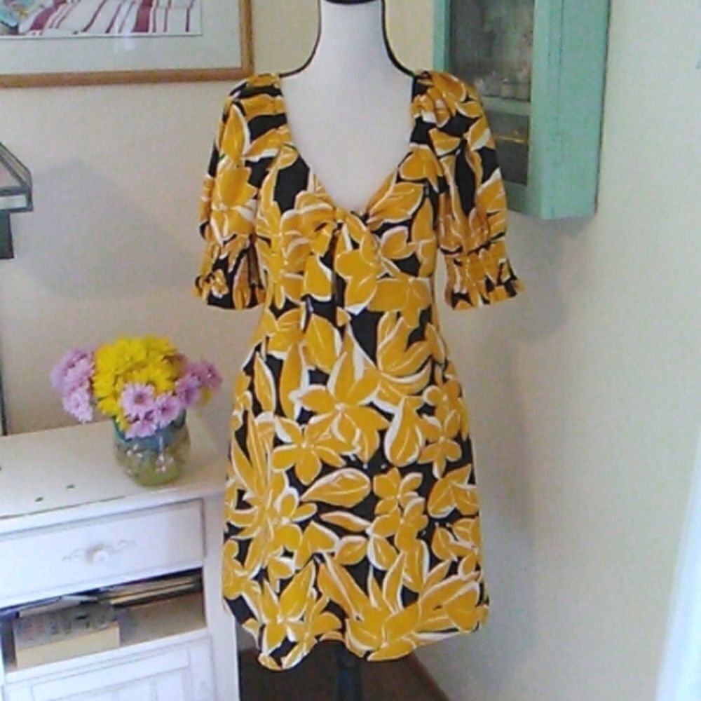 Who What Wear Linen Blend Dress
